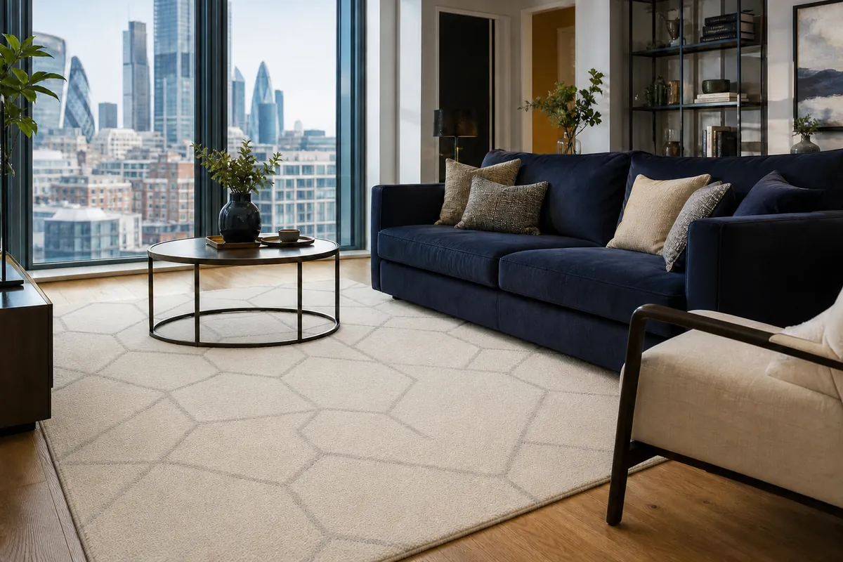 Matched illustrative rug condition after professional treatment
