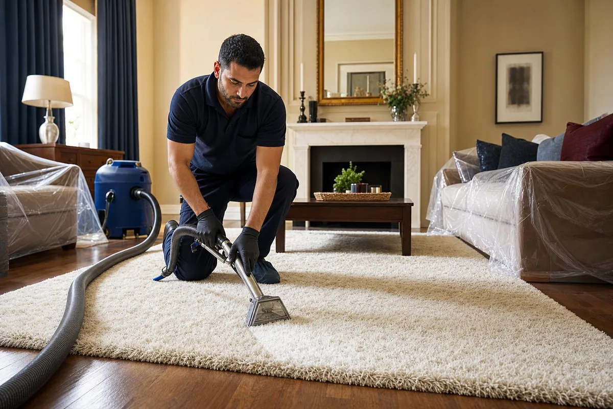 Carpet Cleaning equipment prepared for a Hammersmith booking