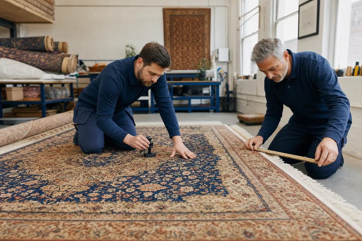 Oriental Rug Cleaning equipment prepared for a Battersea booking